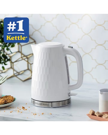 Russell Hobbs 26050 Textured Honeycomb White Kettle