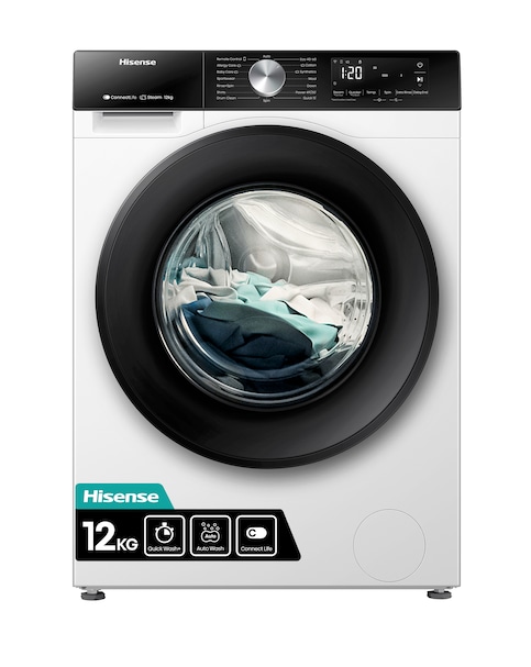 Hisense 3S Series WF3S1243BW3 WiFi-enabled 12kg 1400rpm Washing Machine - White