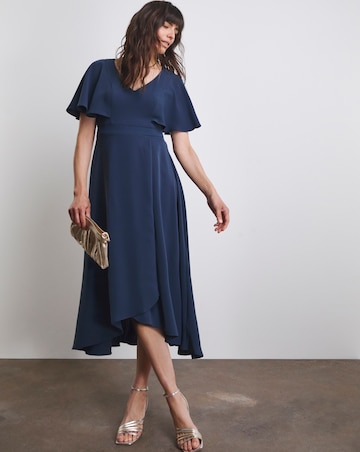 Joanna Hope Navy Angel Sleeve Dress