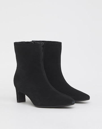 Anthology Mika Suede Kitten Heel Pointed Ankle Boots - Extra Wide Fit (EEE)