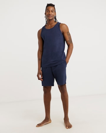 Vest And Short Pyjama Set- Navy