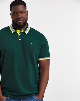 Jack &amp; Jones Premium Paulos Tipped Polo - Teal