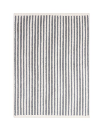 Yard Hebden Stripe Cotton Bathmat - Grey