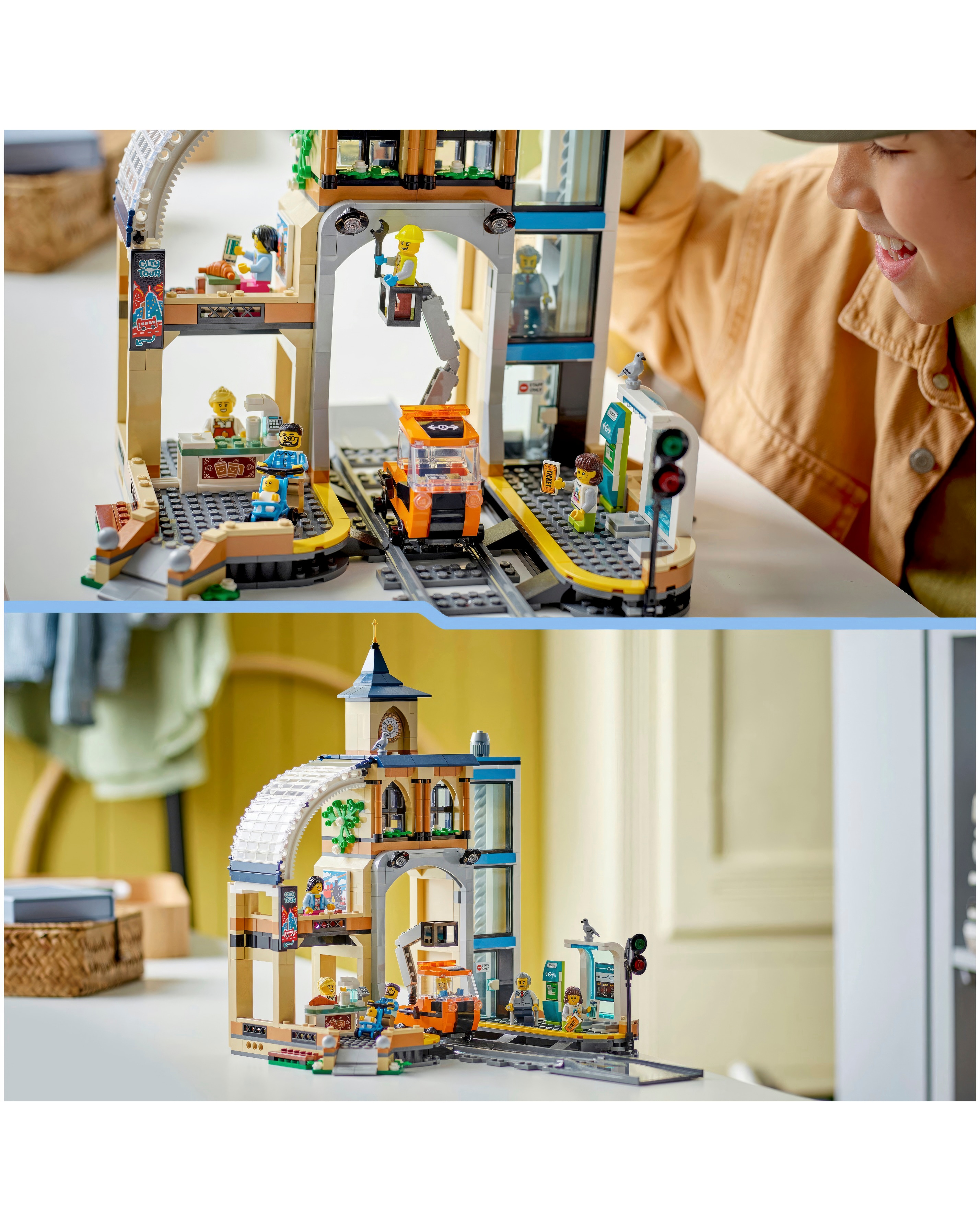 LEGO City Central Train Station Set for Fans of Construction Toys
