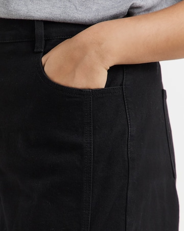 Simply Be Black Barrel Leg Jean