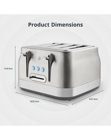 Swan Retro Revive 4 Slice Toaster Stainless Steel