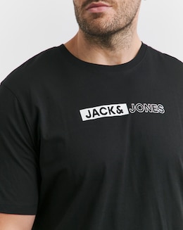 Jack & Jones Corp Logo T-Shirt - Black