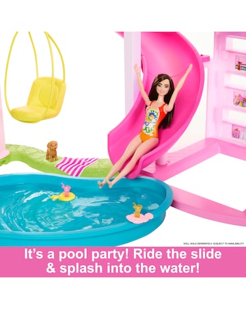 Barbie Dreamhouse Playset with 75+ Accessories & 3-Story Slide