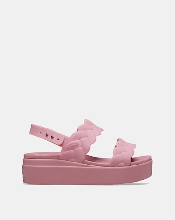 Crocs Rose Brooklyn Woven Low Wedge Sandals