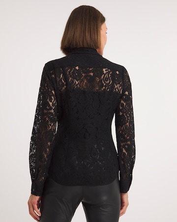 Whistles Lucy Seam Detail Lace Shirt