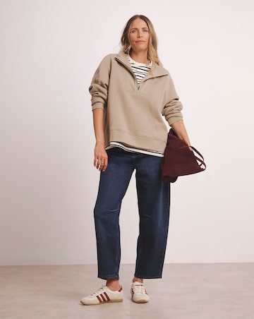 Anthology Rib Mix Half Zip Sweatshirt