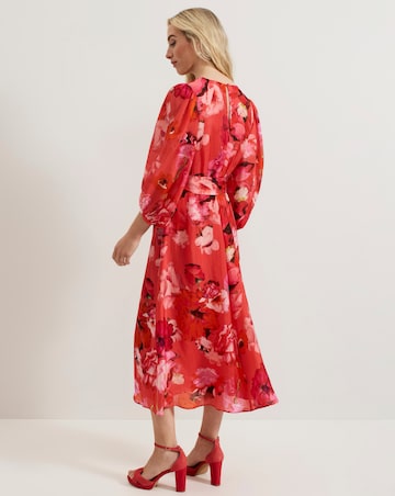 Phasse Eight Fedrica Floral Long Sleeve Midi Dress