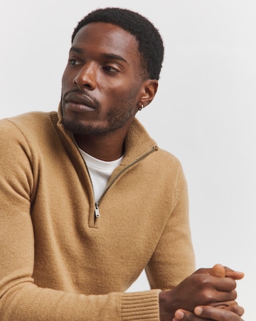 Mustard Lambswool 1/4 Zip
