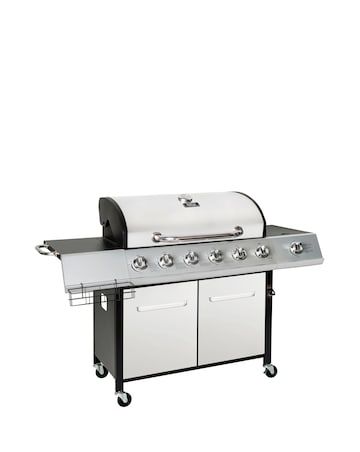 Charles Bentley 6 Burner Gas BBQ with Side Burner Bundle