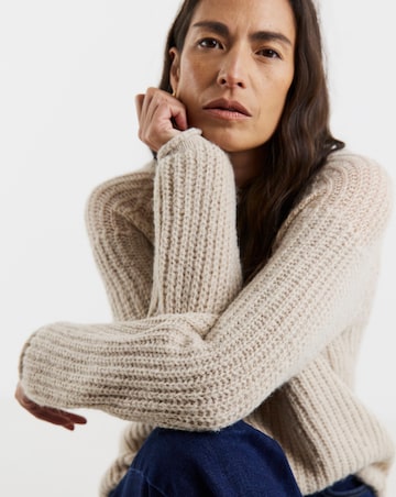 Semi Sheer Slash Neck Jumper