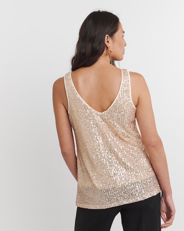 Champagne Sequin Vest