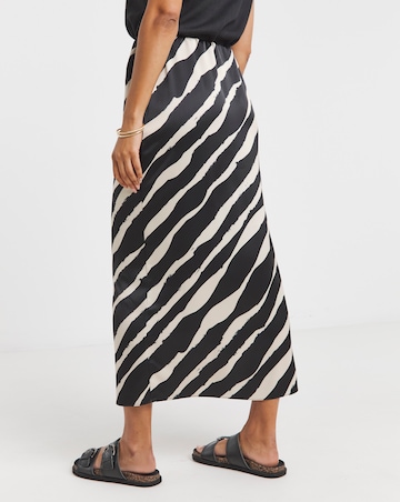 Simply Be Stripe Satin Maxi Skirt