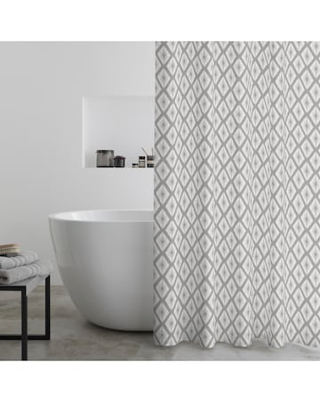 Catherine Lansfield Aztec Diamond Shower Curtain