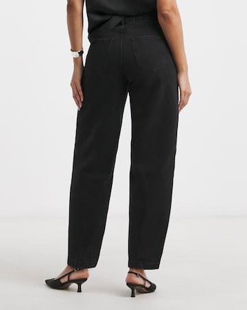 Black Barrel Leg Jeans