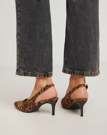 Aspen Pointed Toe Slingback Shoes Extra Wide EEE Fit