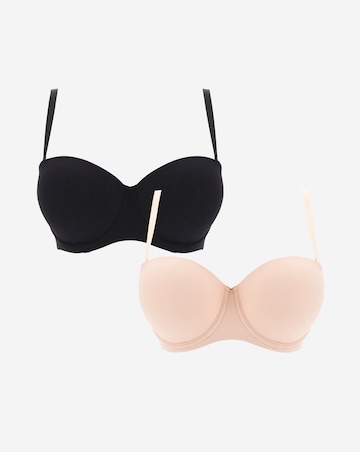 Pretty Secrets 2 Pack Feather Touch Multiway Moulded Bras B-F