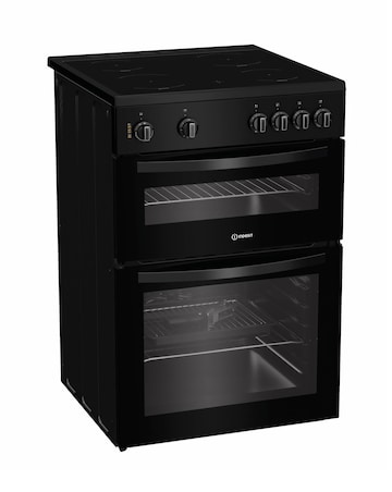 Indesit ITE6VMB 60cm Electric Twin Cooker with Ceramic Hob - Black Installation