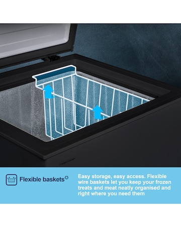 Fridgemaster MCF96EB 96L Chest Freezer - Black E Rated