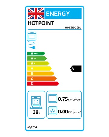 Hotpoint HDE6IDC2B1 60cm Electric Double Cooker Induction Hob - Black + Install