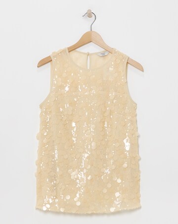 Joanna Hope Sequin Shell Top