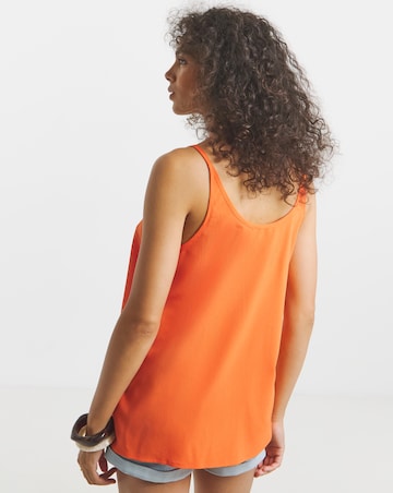 Simply Be Orange Sleeveless Scoop Neck Cami