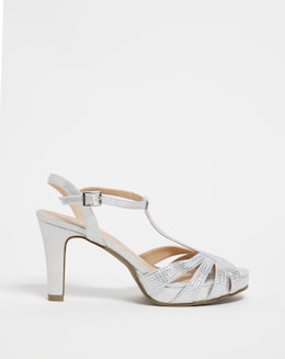 Joanna Hope T Bar Platform Sandal - Wide Fit (E)