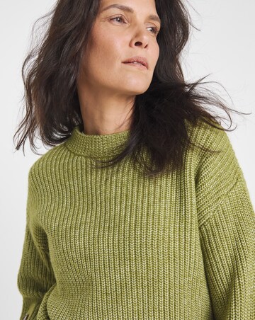 Green Button Sleeve Jumper