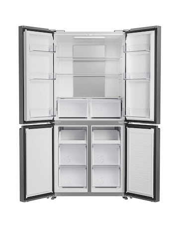 Hoover HHCR3818ENPL Non-Plumbed American Fridge Freezer Silver + Install