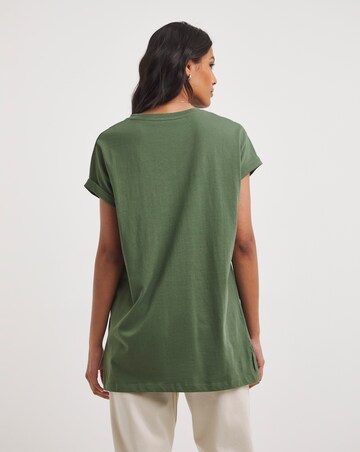 Dark Khaki Relaxed Longline Top