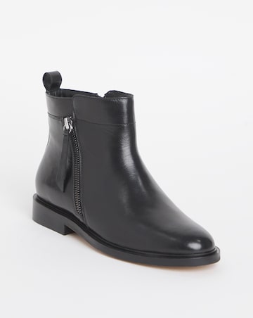 Camden Leather Side Zip Ankle Boot - Extra Wide Fit (EEE)