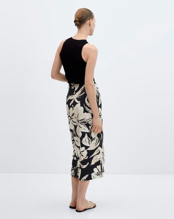 Mango Pareo Floral Wrap Midi Skirt