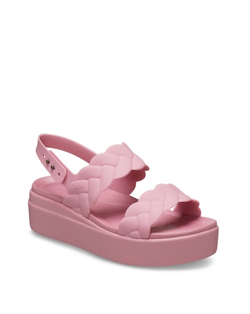 Crocs Rose Brooklyn Woven Low Wedge Sandals