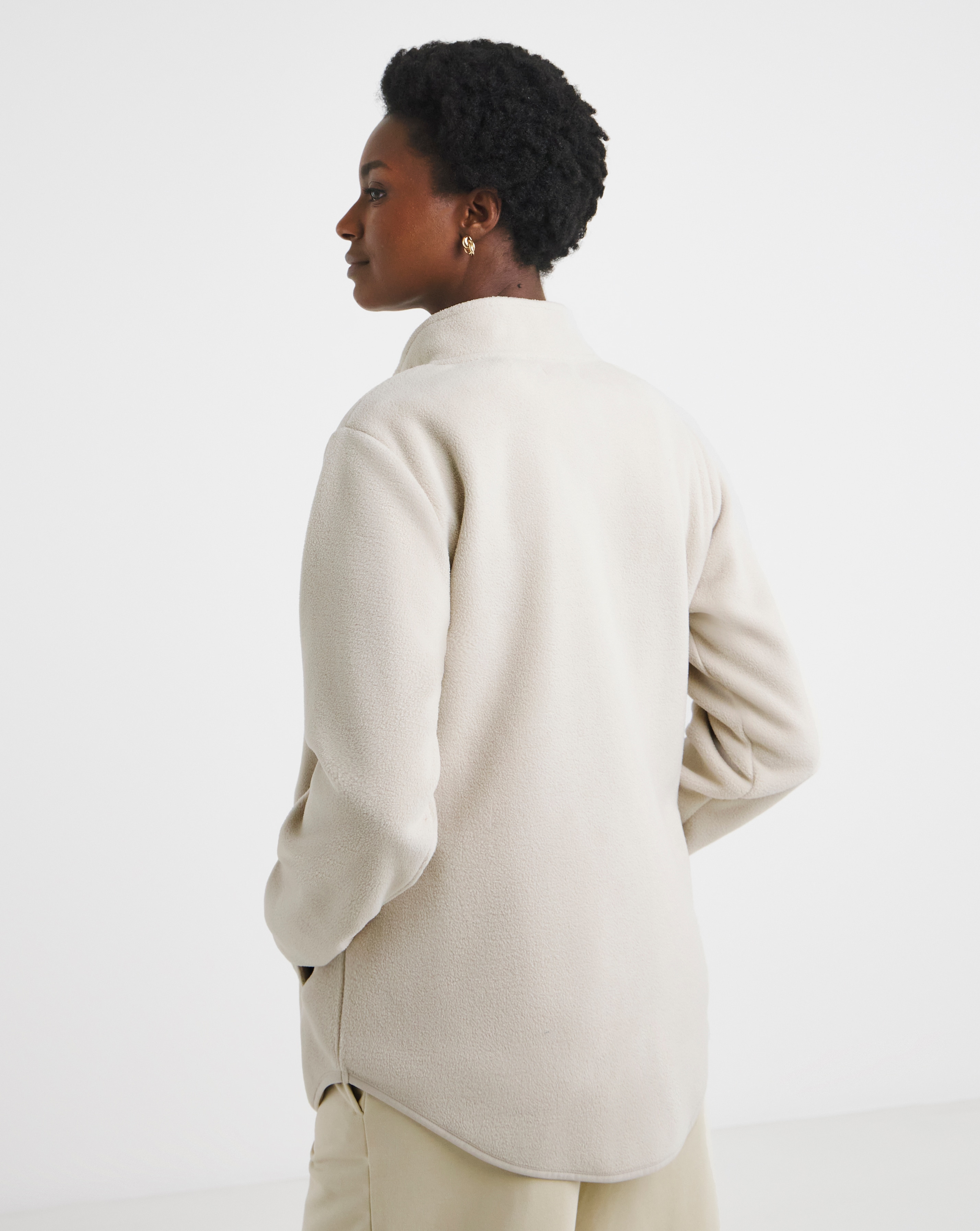 alound FLEECE SET UP Lサイズ Quarter Zip Longline Fleece | Ambrose Wilson