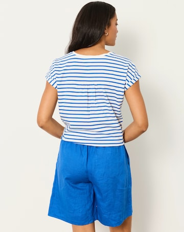 Fatface Tie Front Stripe Top