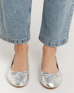 Selena Classic Flat Ballerina Shoes - Extra Wide Fit (EEE)