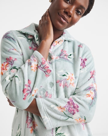 Julipa Button Through Midi Fleece Dressing Gown