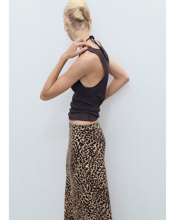 MANGO LEOPARD PRINT SKIRT