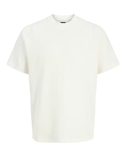 Jack &amp; Jones Leo Textured T-Shirt - Cream