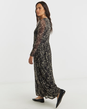 Mesh Long Sleeve Dress