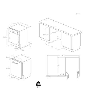 Candy Rapido CI 4C7L0W-80 WiFi Integrated Dishwasher 14 Place White Install