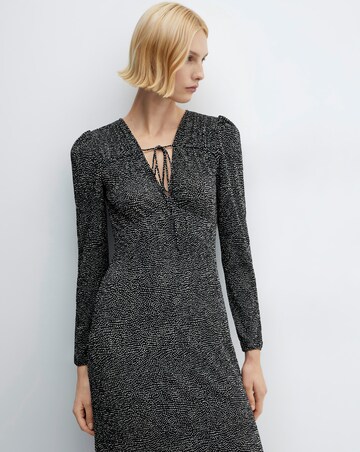 Mango Printed Bow Tie Dress