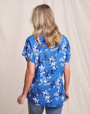 Julipa Printed Notch Neck Blouse