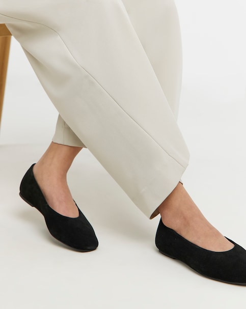 Alyssa Classic Suede Ballerinas - Extra Wide Fit (EEE)