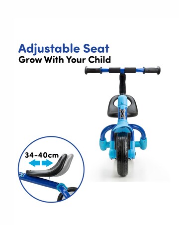 Xootz Switch Rider Folding Balance Bike Trike - Blue