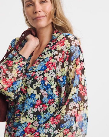 Shirring Detail Georgette Blouse